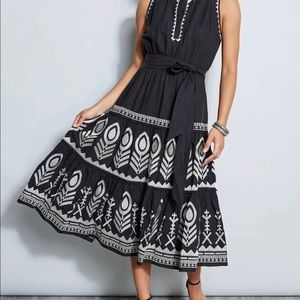 Elie Tahari EMBROIDERED TIERED DRESS Size 6